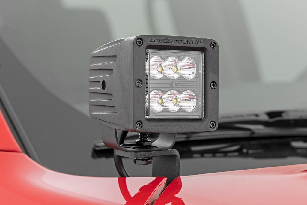 Rough Country LED Light | Ditch Mount |  3" OSRAM | Wide | Nissan Frontier (22-23)