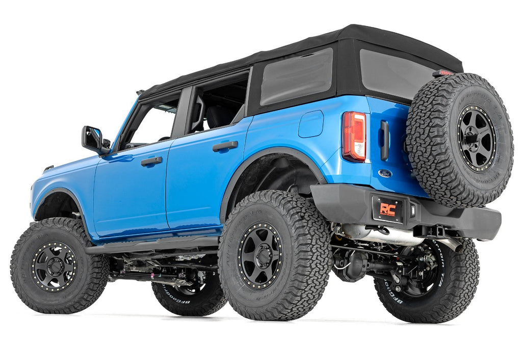 Rough Country Oval Nerf Step | 4-Door | Black | Ford Bronco 4WD (2021-2023)