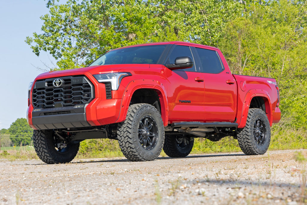 Rough Country Defender Pocket Fender Flare  | Gloss Black | Toyota Tundra (22-23)