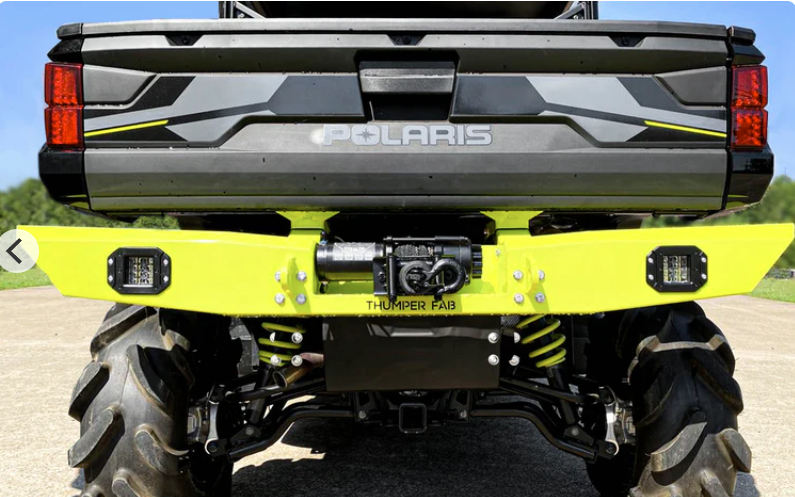 2022+ Polaris Ranger SP 570 Rear Winch Bumper (w/ Lights, Black)