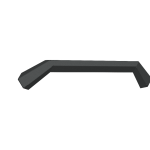 A textured black Road Armor Spartan pre-runner guard for 1999-2007 Ford F250 front bumpers is shown against a transparent background, featuring sheet metal construction and a bolt-on design for added protection and rugged style.