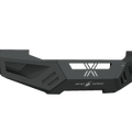 A textured black metal Road Armor Spartan front bumper for 2005-2007 Ford F250, featuring angular lines, cutouts, and an X center design with the brand name below. It has a rugged, modern look for heavy-duty off-road use.