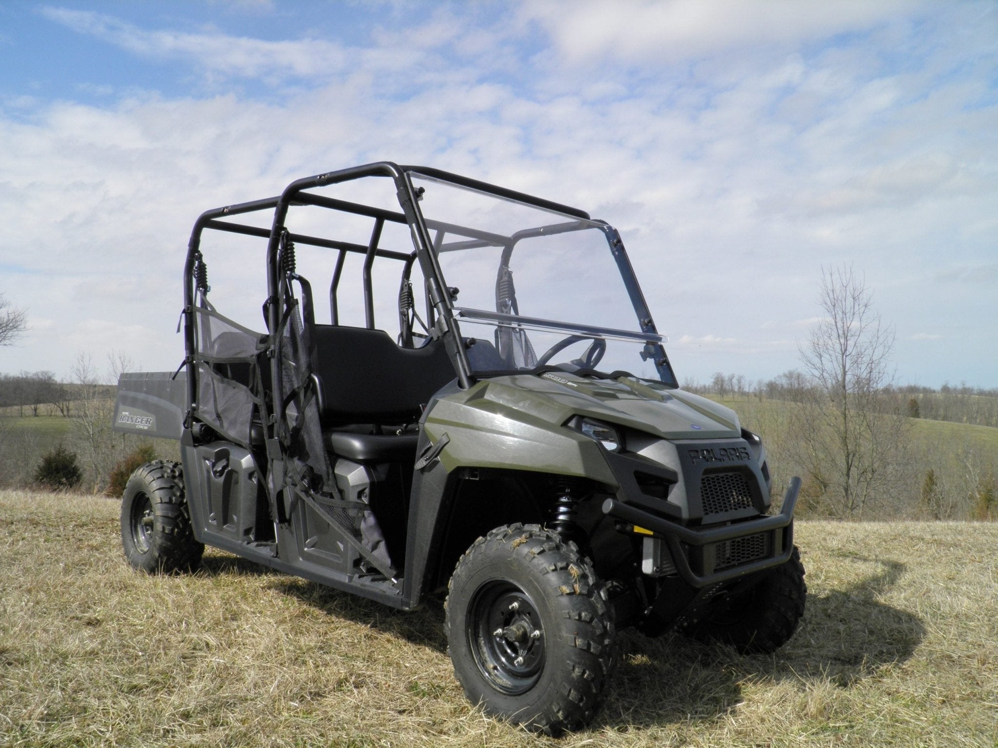 2011 - 2014 Polaris Ranger Mid - Size Crew - 2 Pc Windshield - Offroad Armor