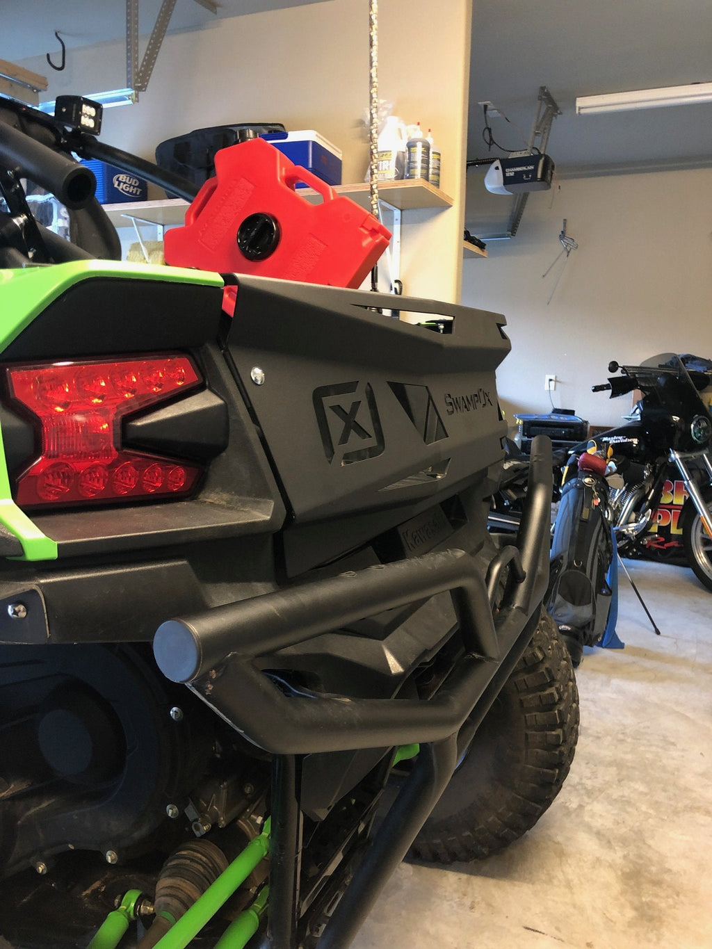 2014+ Kawasaki Teryx Krx 1000 Swampox Tailgate Matte Black/Kawasaki Green - Made In The U.S.A. - Offroad Armor