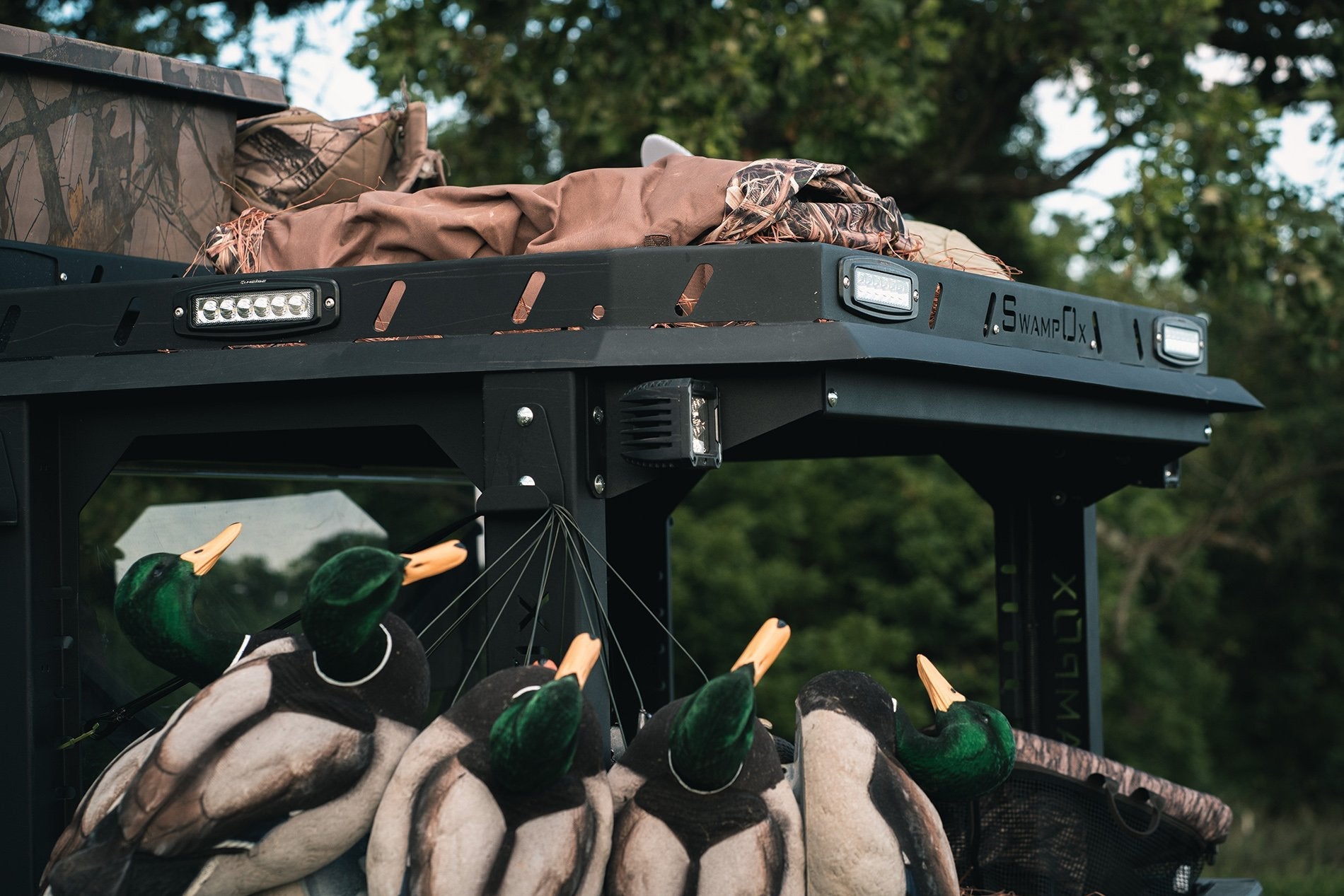 2014+ Polaris Ranger 900/1000/1000Xp Crew Swampox Cab Mounted Bed Rack - Made In The U.S.A. - Offroad Armor