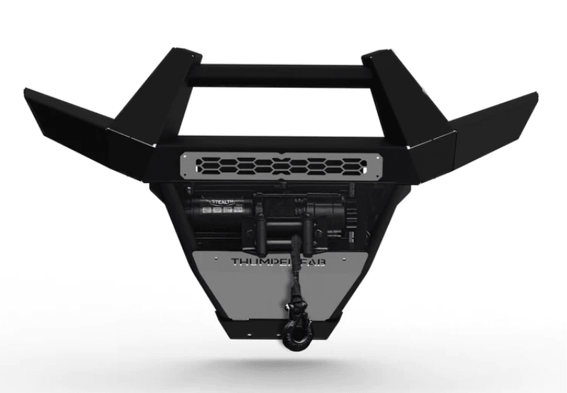 2015+ Polaris Ranger 500 / 570 Mid - Size Front Winch Bumper (2 - piece) (NO, Black) - Offroad Armor
