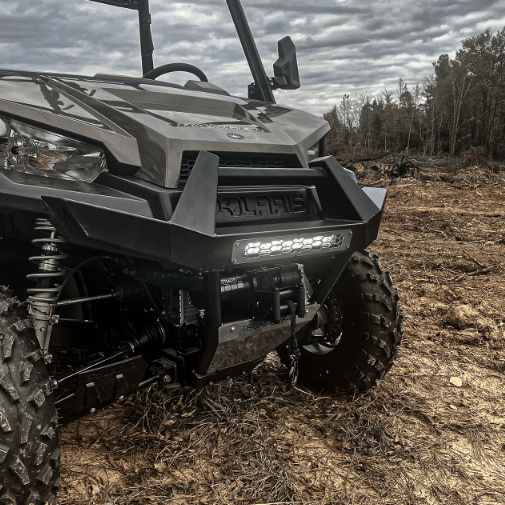 2015+ Polaris Ranger 500 / 570 Mid - Size Front Winch Bumper (2 - piece) (NO, Black) - Offroad Armor