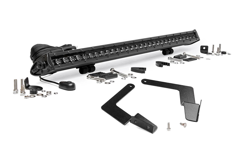 Rough Country LED Light | Lower Grille Mnt | 30" Black Single Row | Toyota Tacoma (16-23)