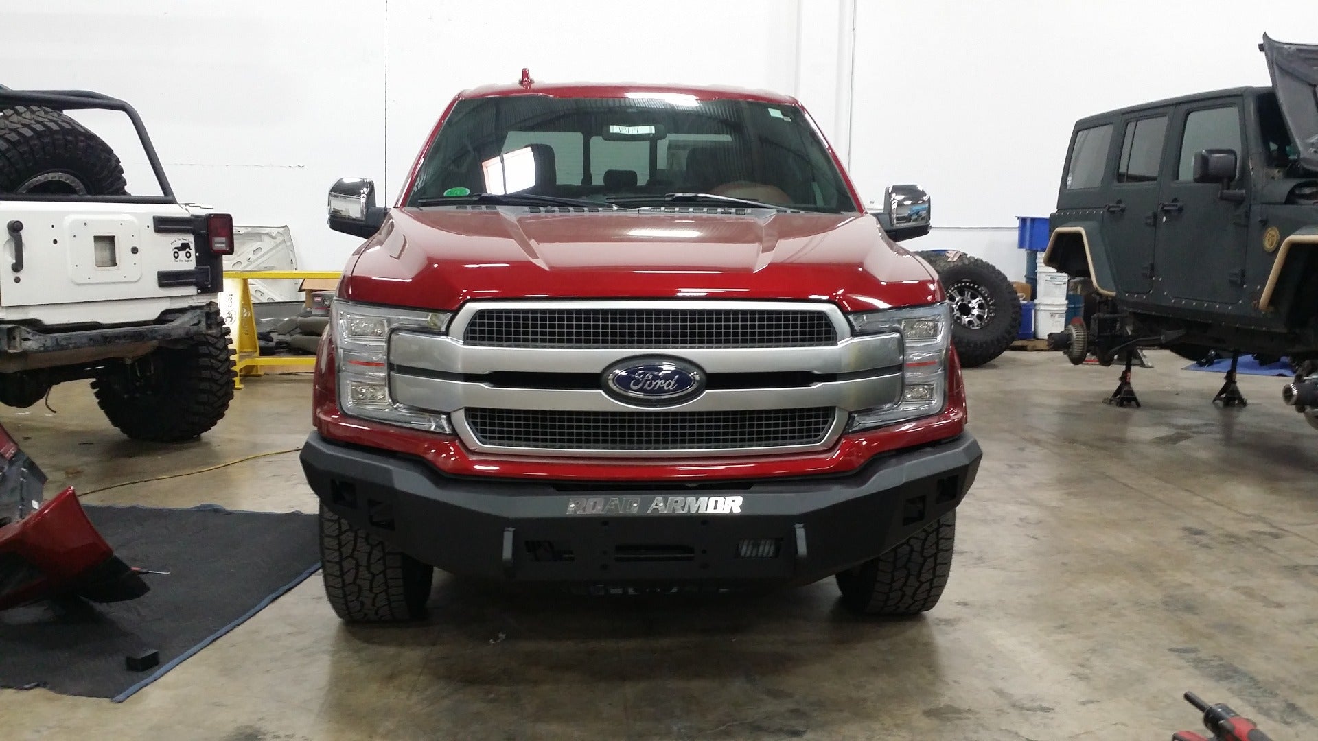 2018-2020 Ford F-150 Stealth Front Winch Bumper - Texture Black Warn M12000, Smittybilt Xrc