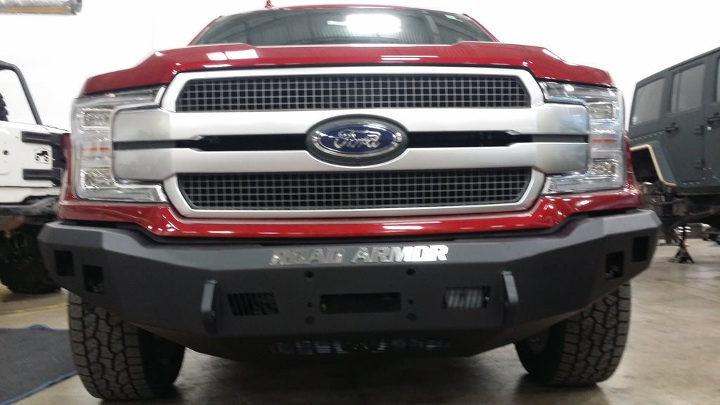 2018-2020 Ford F-150 Stealth Front Winch Bumper - Texture Black Warn M12000, Smittybilt Xrc