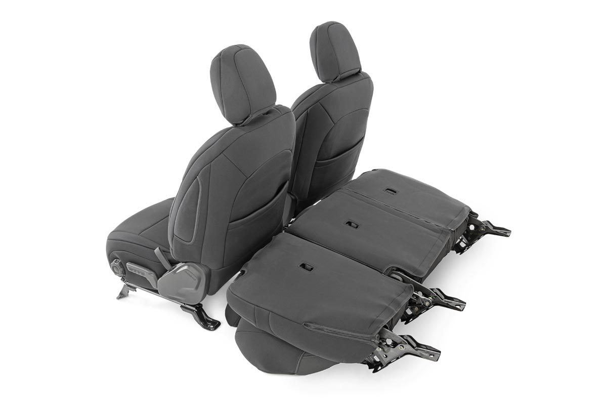 Rough Country Seat Covers | Front and Rear | Jeep Wrangler JL 4WD (2018-2023)