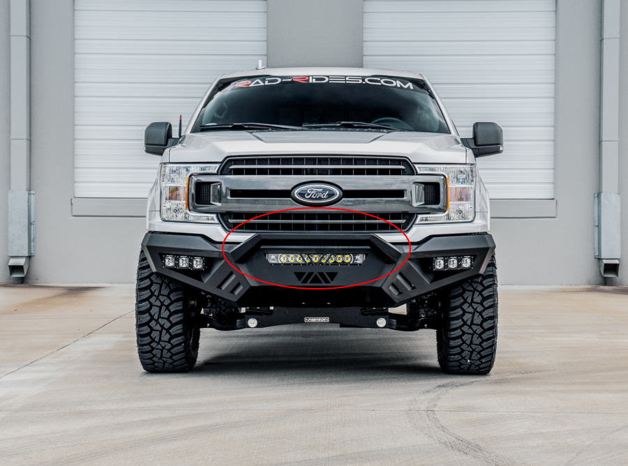 2018-2020 Ford F150 Spartan Front Bumper Bolt-On Accessory Sheet Metal Pre-Runner Guard Texture Black Road Armor