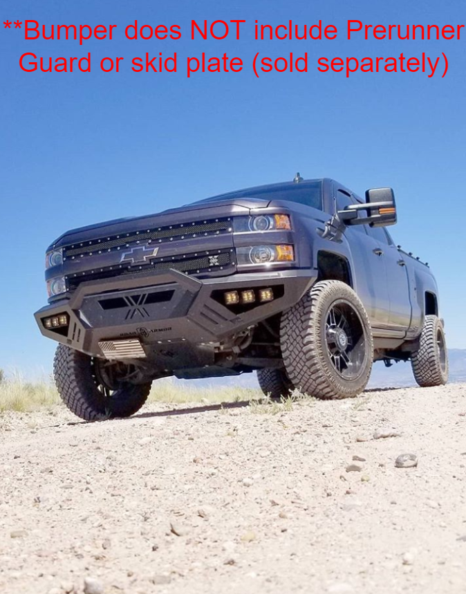 2015-2019 Chevy 2500 Spartan Front Bumper Texture Black Road Armor