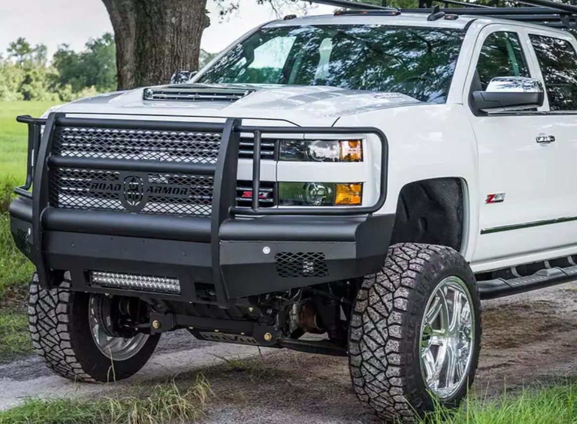 2015-19 Chevy 2500 Vaquero Front Non-Winch Bumper Full Guard - Texture Black