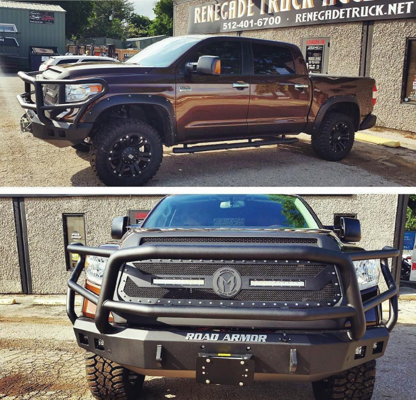 2014-2021 Toyota Tundra Stealth Front Winch Bumper Lonestar Guard - Texture Black Warn M12000, Smittybilt Xrc