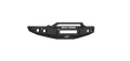 A texture black 2019+ Ram 1500 Stealth Front Non-Winch Bumper Sheet Metal Pre-Runner Guard. Features “ROAD ARMOR” in white at the top center, square cutouts on each side, and the Road Armor logo at the bottom center on a transparent background.