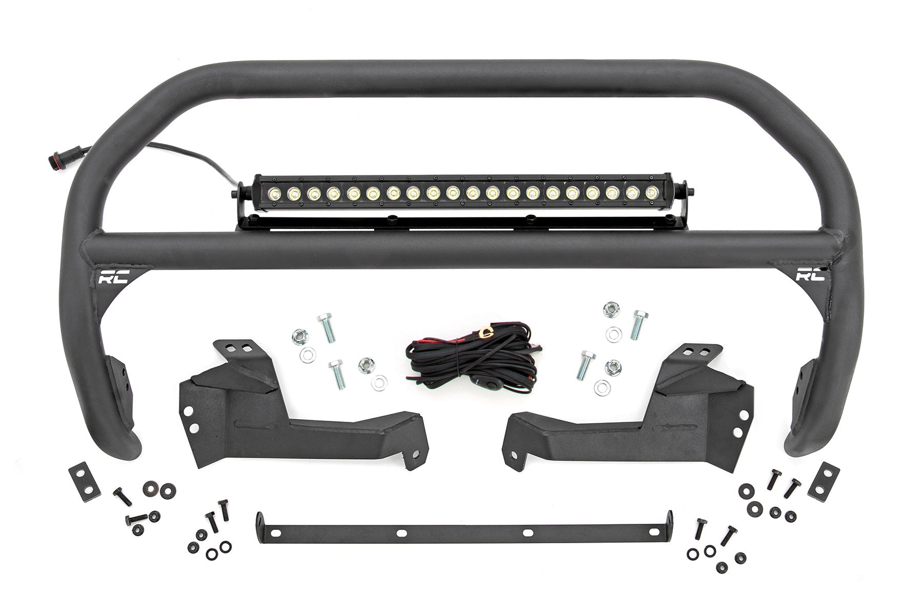Rough Country Nudge Bar | 20 Inch Black Single Row LED | Ford Bronco Sport (21-23)