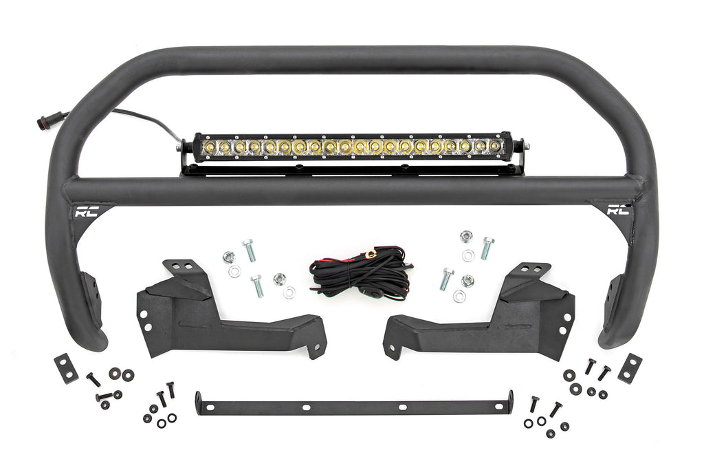 Rough Country Nudge Bar | 20 Inch Chrome Single Row LED | Ford Bronco Sport (21-23)