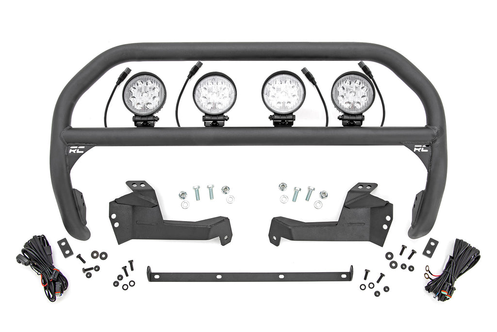 Rough Country Nudge Bar | 4 Inch Round Led (x4) | Ford Bronco Sport 4WD (21-23)