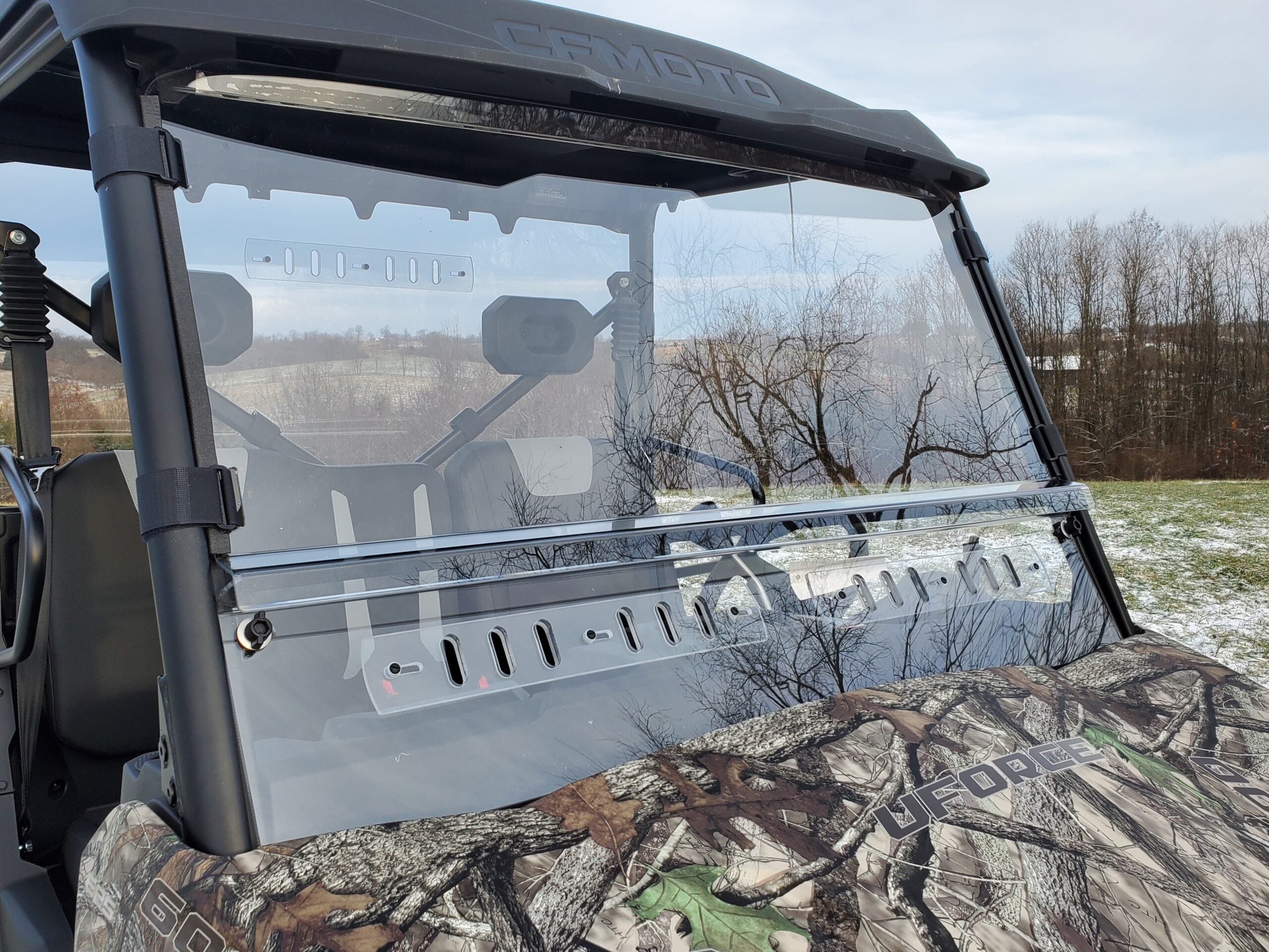 Cfmoto Uforce 600 2 Pc Windshield With Optional Hard Coat/Vents/Clamps