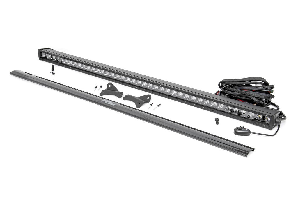 Rough Country LED Light | Roof Rack Mount | 40" Black Single Row | Ford Bronco Sport (21-23)