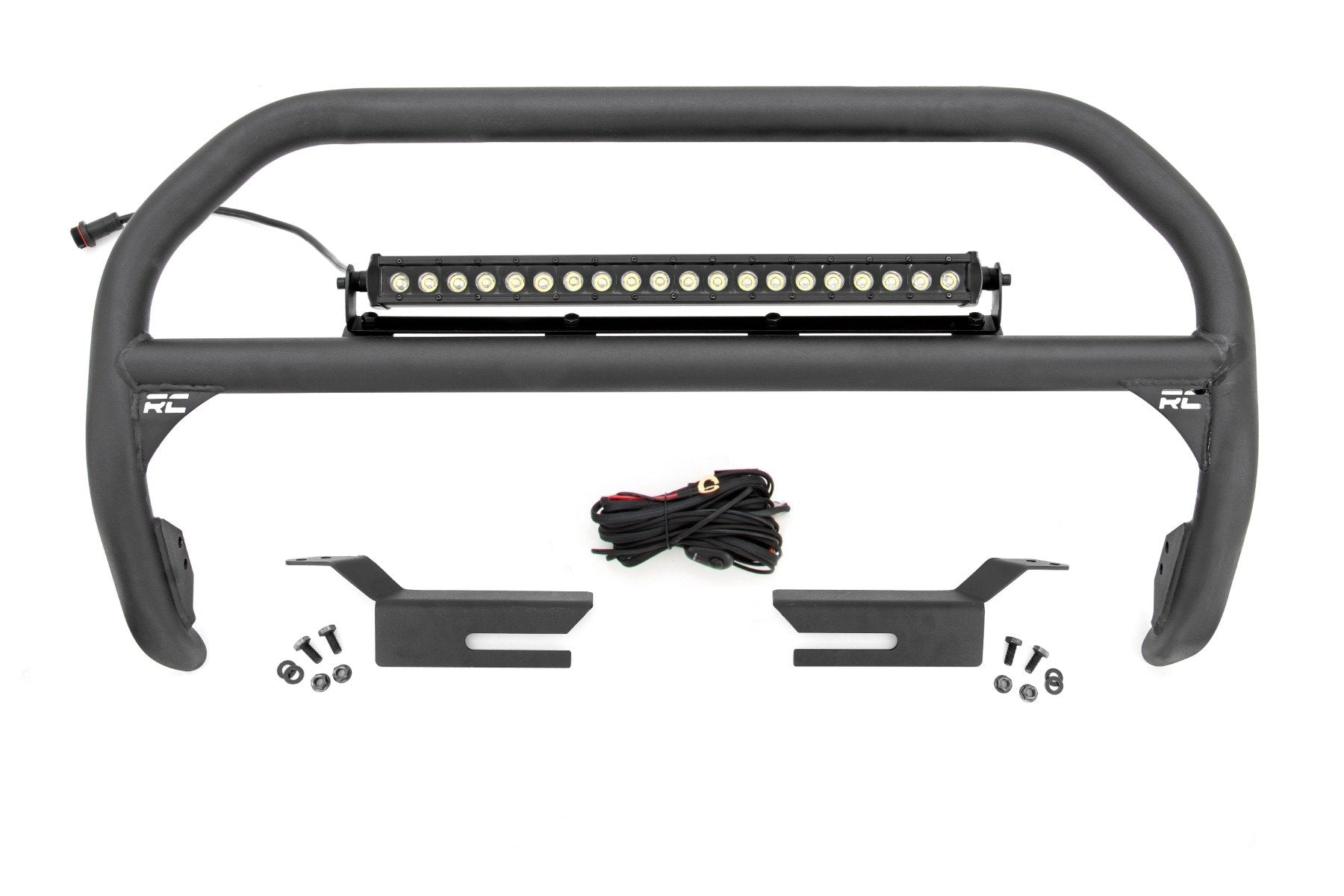 Rough Country Nudge Bar | 20 Inch Black Single Row LED | Ford Bronco 4WD (21-23)