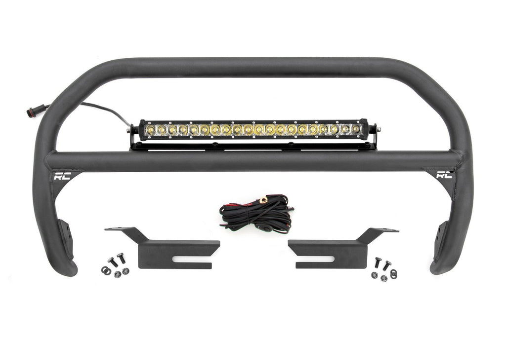 Rough Country Nudge Bar | 20 Inch Chrome Single Row LED | Ford Bronco 4WD (21-23)