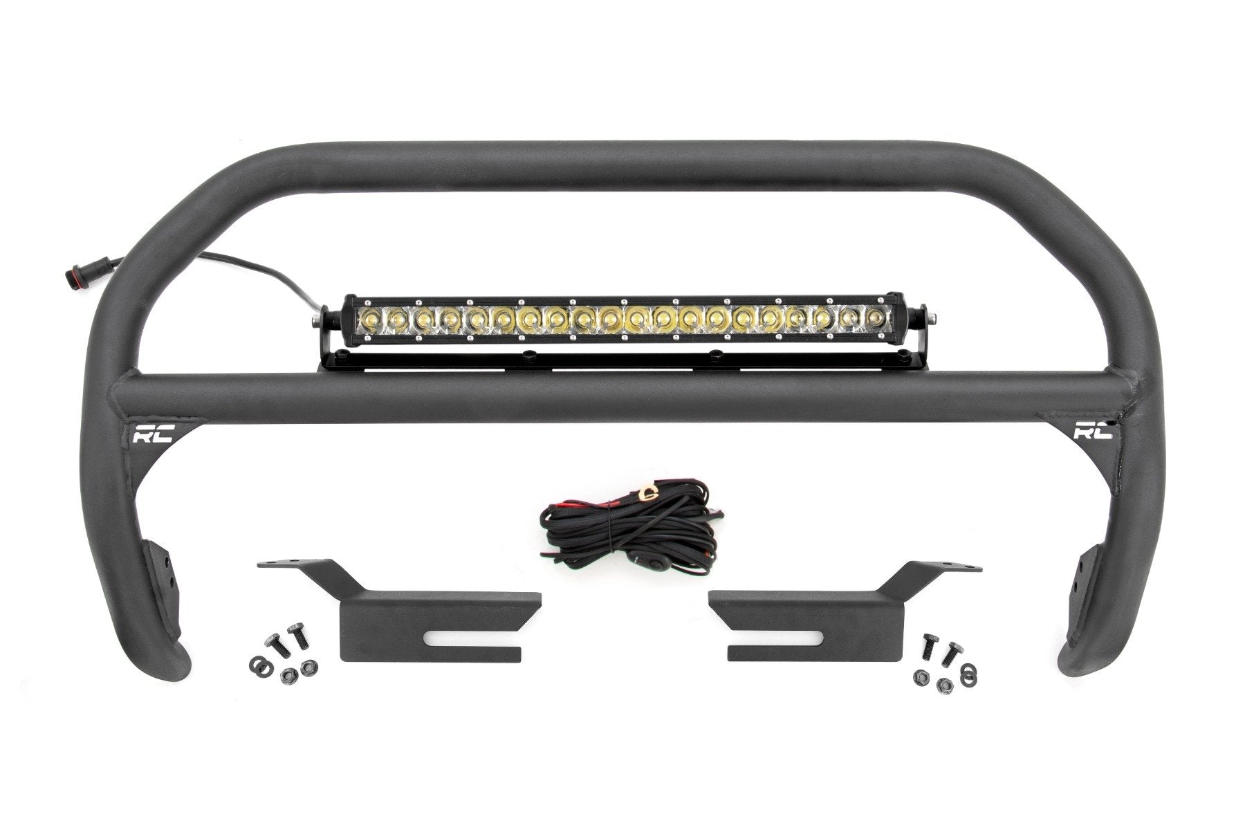 Rough Country Nudge Bar | 20 Inch Chrome Single Row LED | Ford Bronco 4WD (21-23)