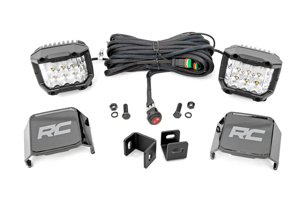 Rough Country LED Light | Ditch Mount |  3" OSRAM | Wide | Toyota Tundra (22-23)