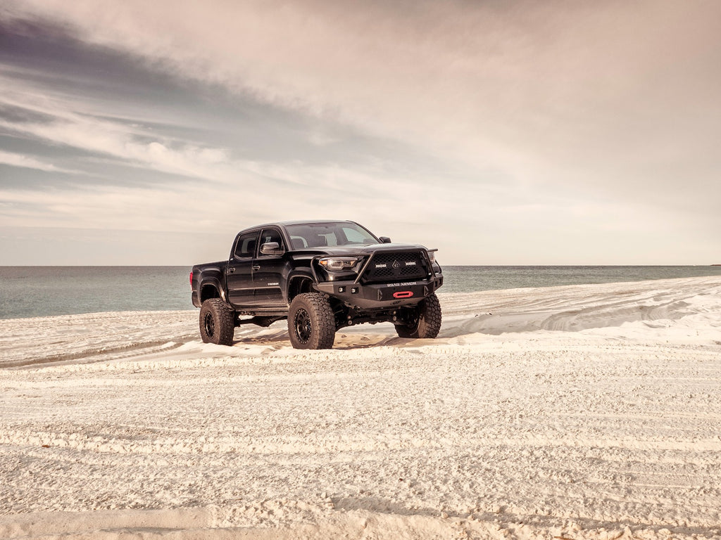 2016-2021 Toyota Tacoma Stealth Front Winch Bumper Lonestar Guard - Texture Black Warn M8000 Or 9.5Xp