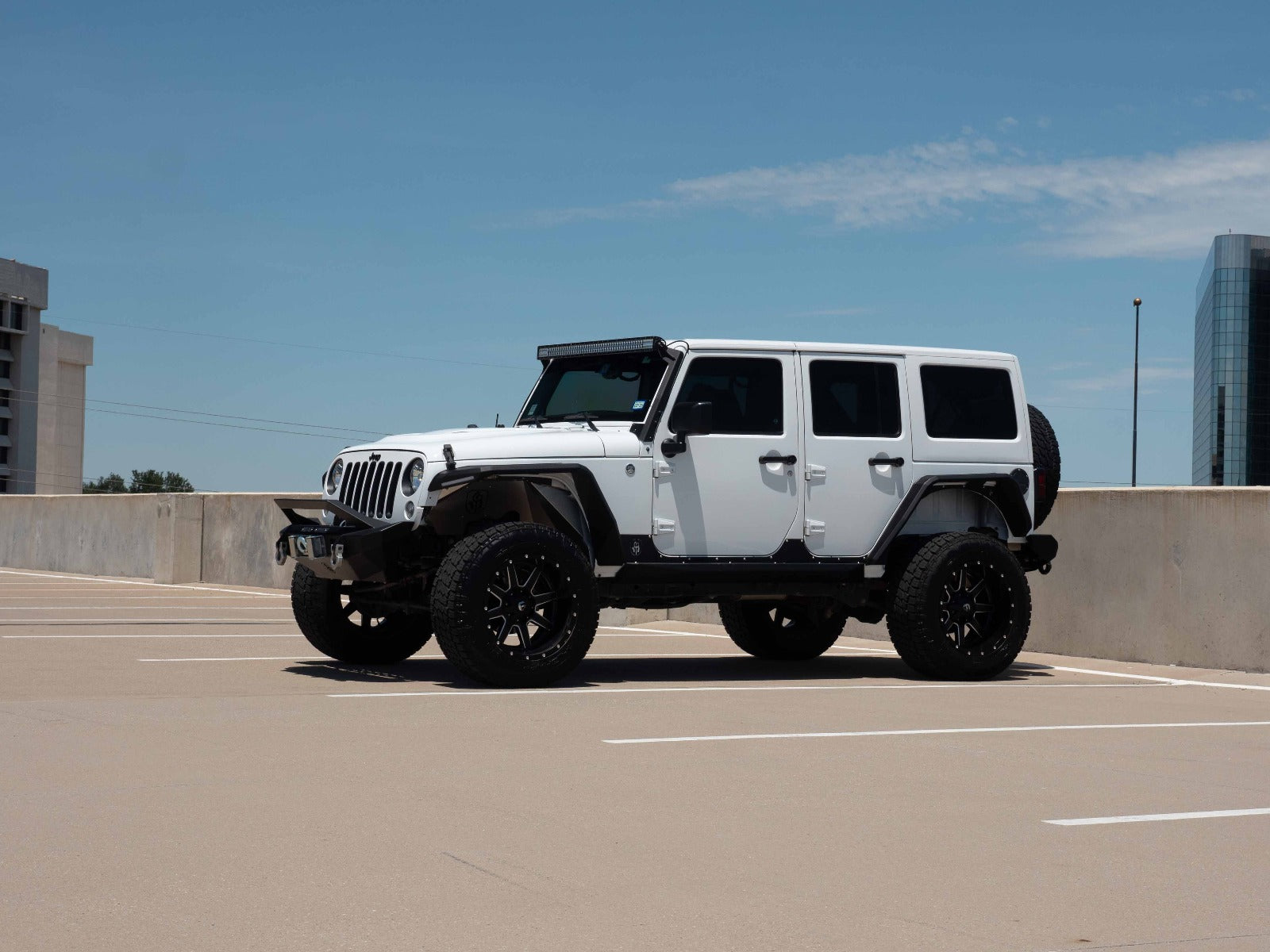 2007-2018 Jeep Jk Stealth Front Winch Bumper Sheetmetal Bar Guard Mid Width - Texture Black Warn Zeon