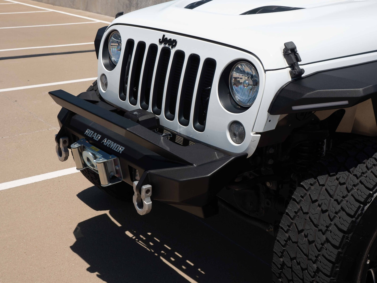 2007-2018 Jeep Jk Stealth Front Fender Flare Body Armor W/ Switchback Led Drl - Texture Black