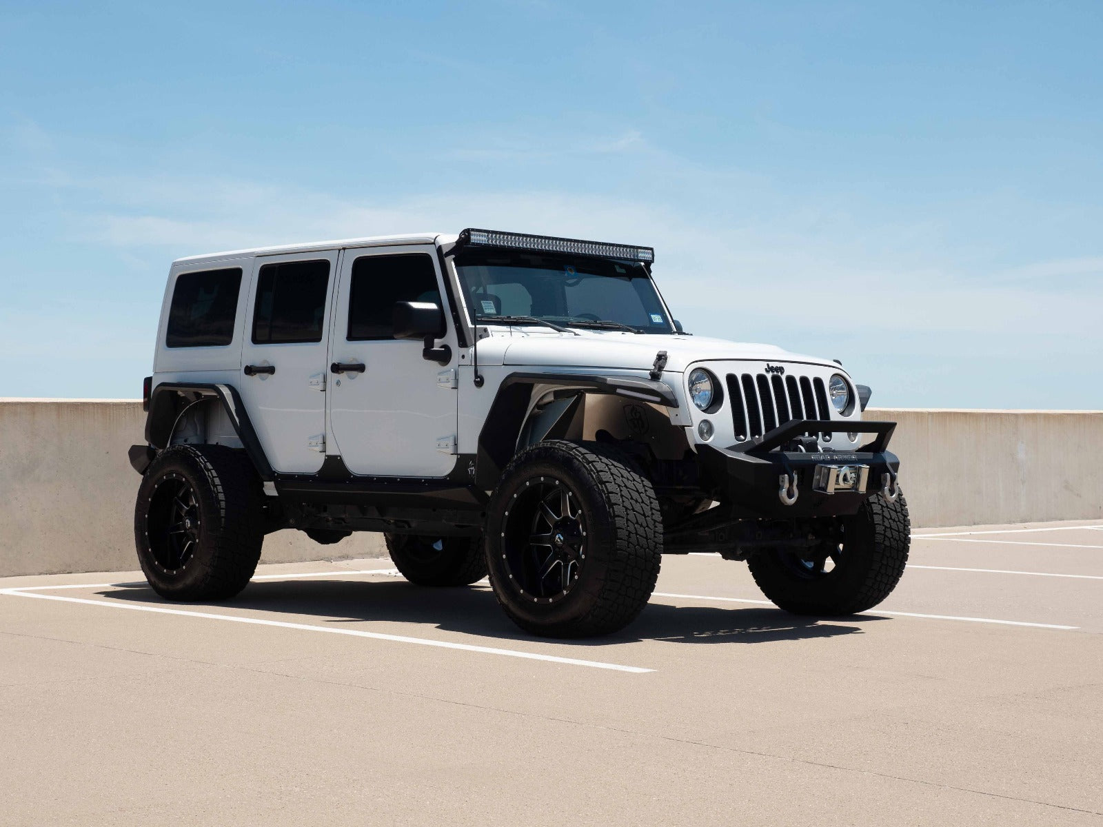 2007-2018 Jeep Jk Stealth Front Winch Bumper Sheetmetal Bar Guard Mid Width - Texture Black Warn Zeon