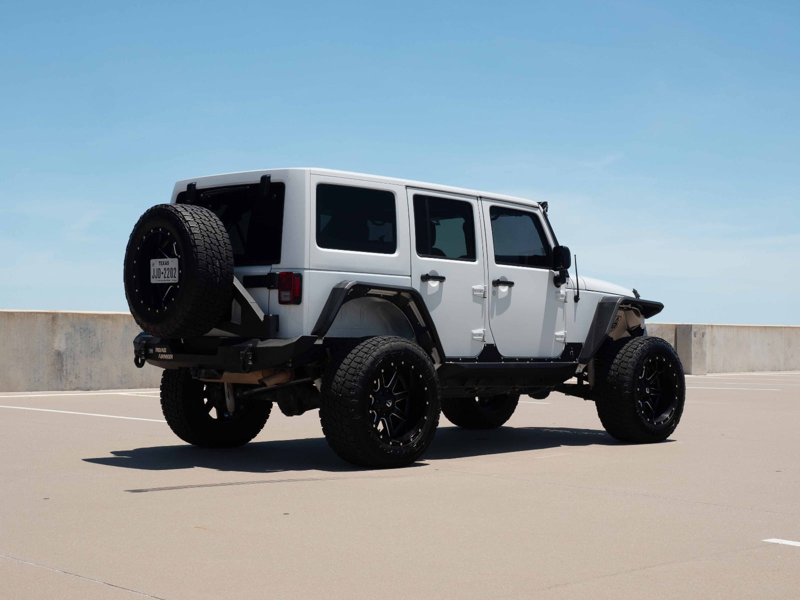 2007-2018 Jeep Jk Stealth Front Fender Flare Body Armor W/ Switchback Led Drl - Texture Black
