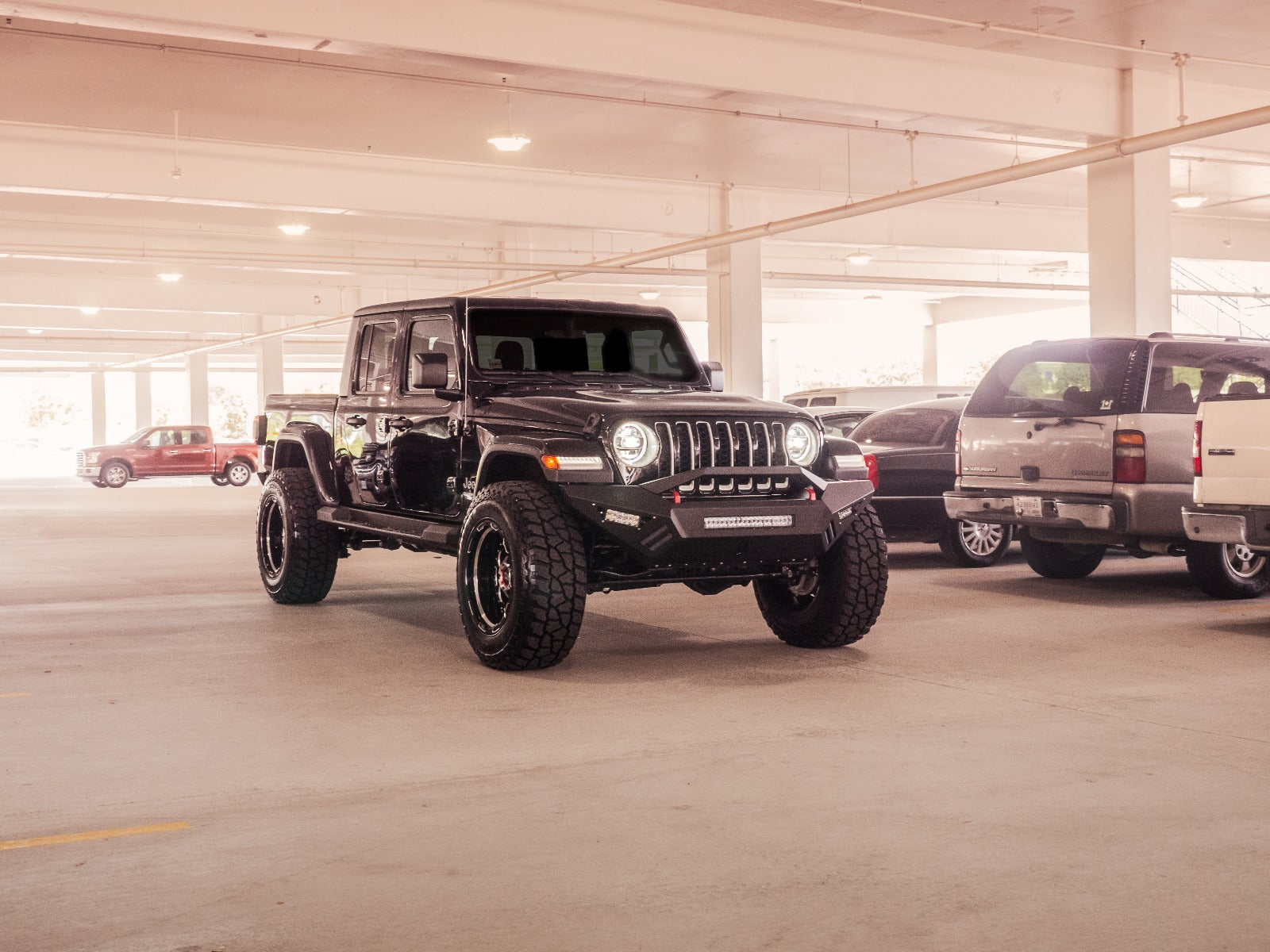2018+ Jeep Jl Sport Spartan Front Bumper Bolt-On Accessory Sheet Metal Pre-Runner Guard Texture Black Road Armor