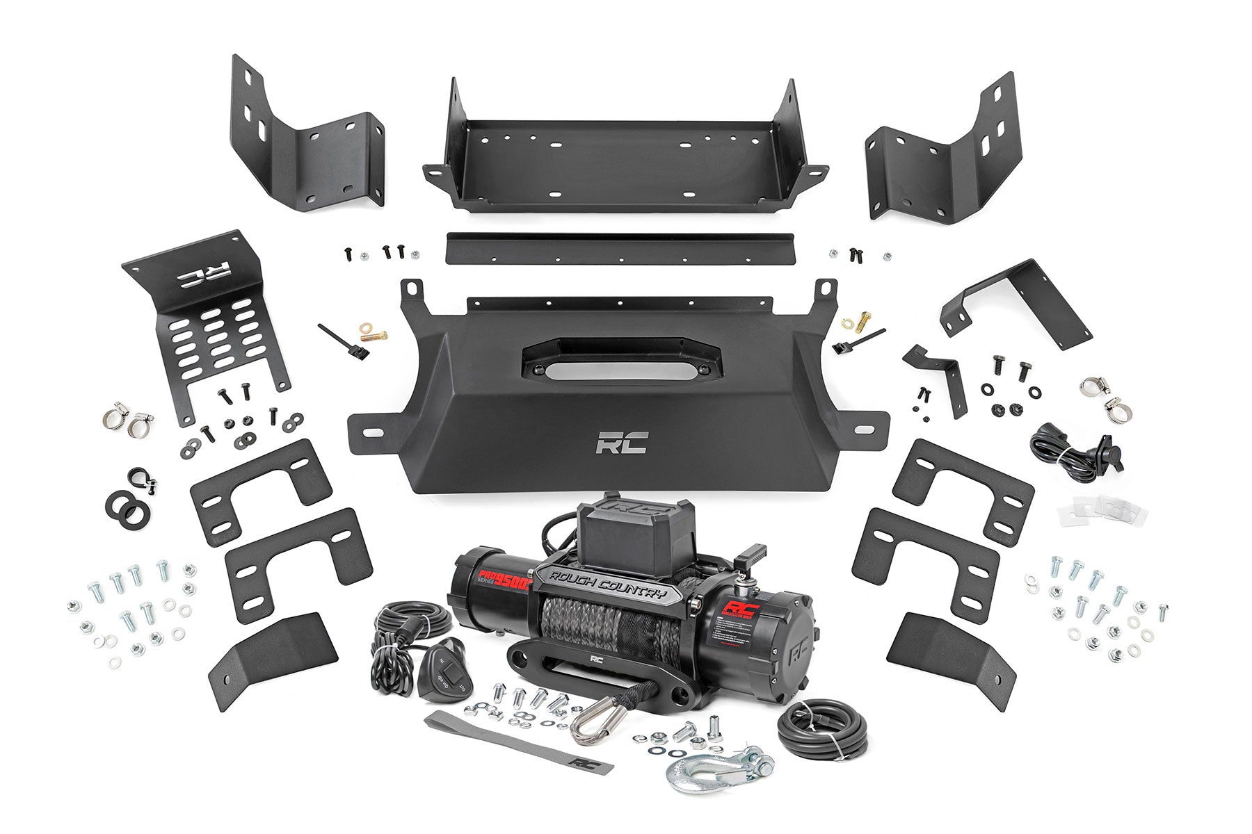Rough Country Hidden Winch Mount | 9500S | Ford Bronco 4WD (2021-2023)