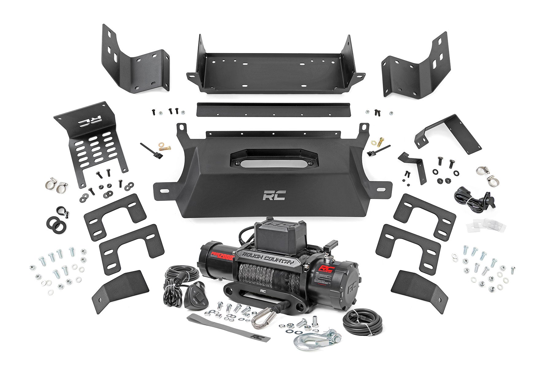 Rough Country Hidden Winch Mount | 12000S | Ford Bronco 4WD (2021-2023)
