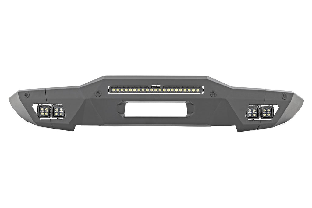 Rough Country Front Bumper | Modular | Full Wings | Amber DRL | Ford Bronco (21-23)