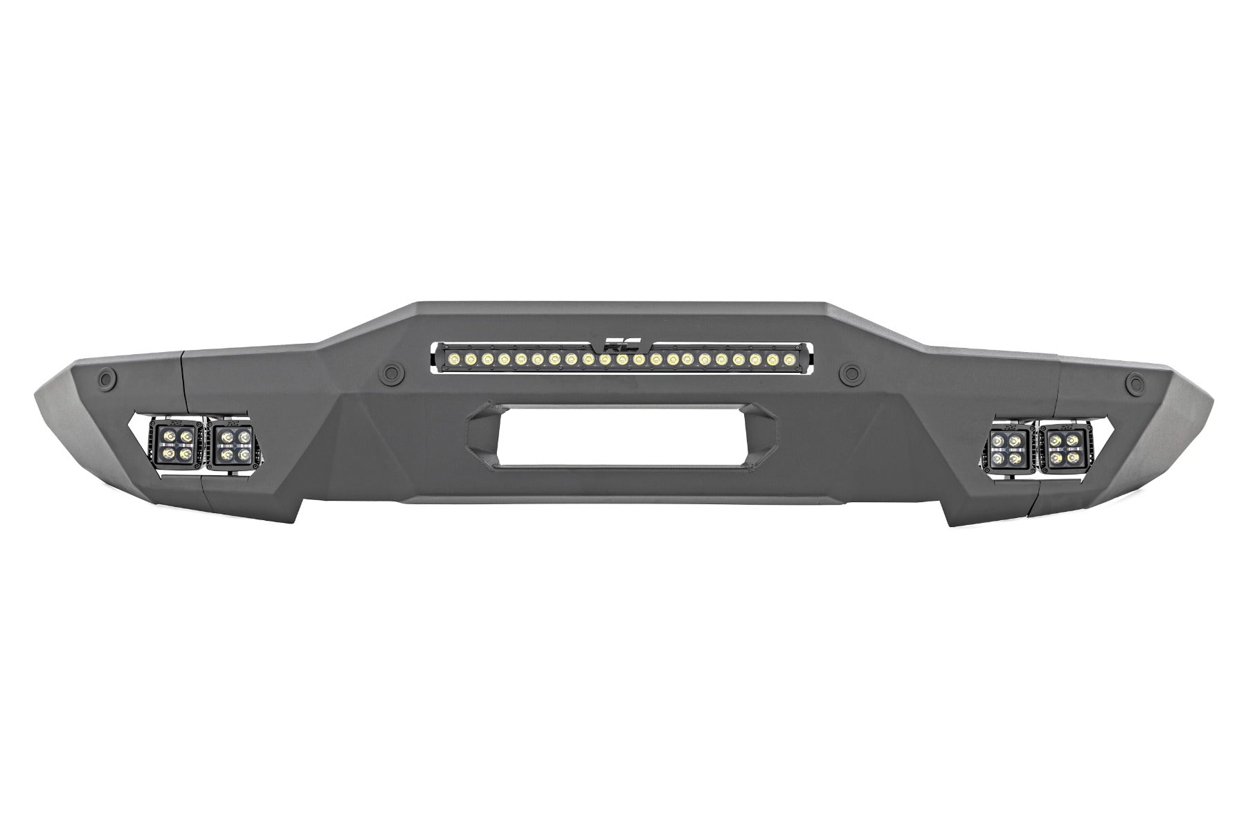 Rough Country Front Bumper | Modular | Full Wings | Amber DRL | Ford Bronco (21-23)