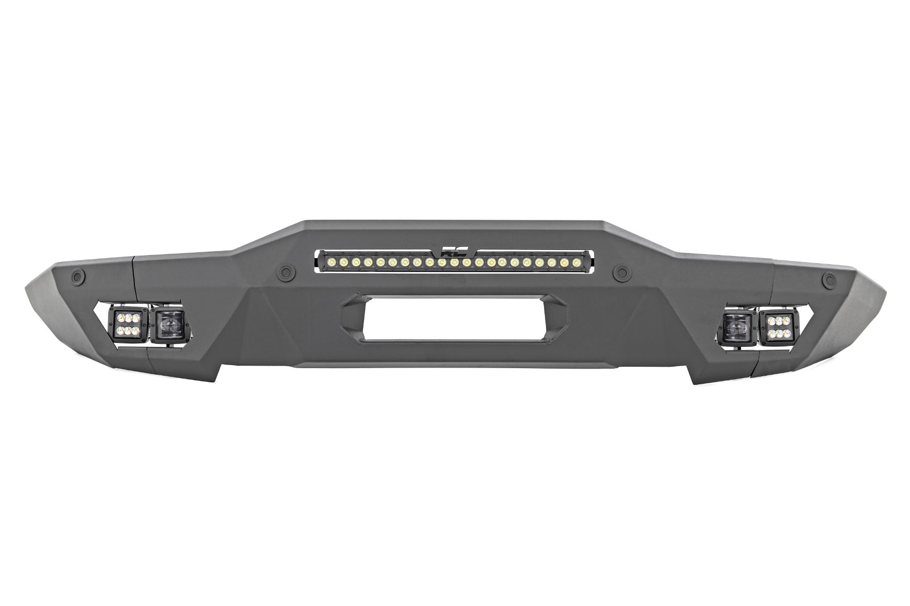 Rough Country Front Bumper | Modular | Full Wings | Flood | Fog | Ford Bronco (21-23)