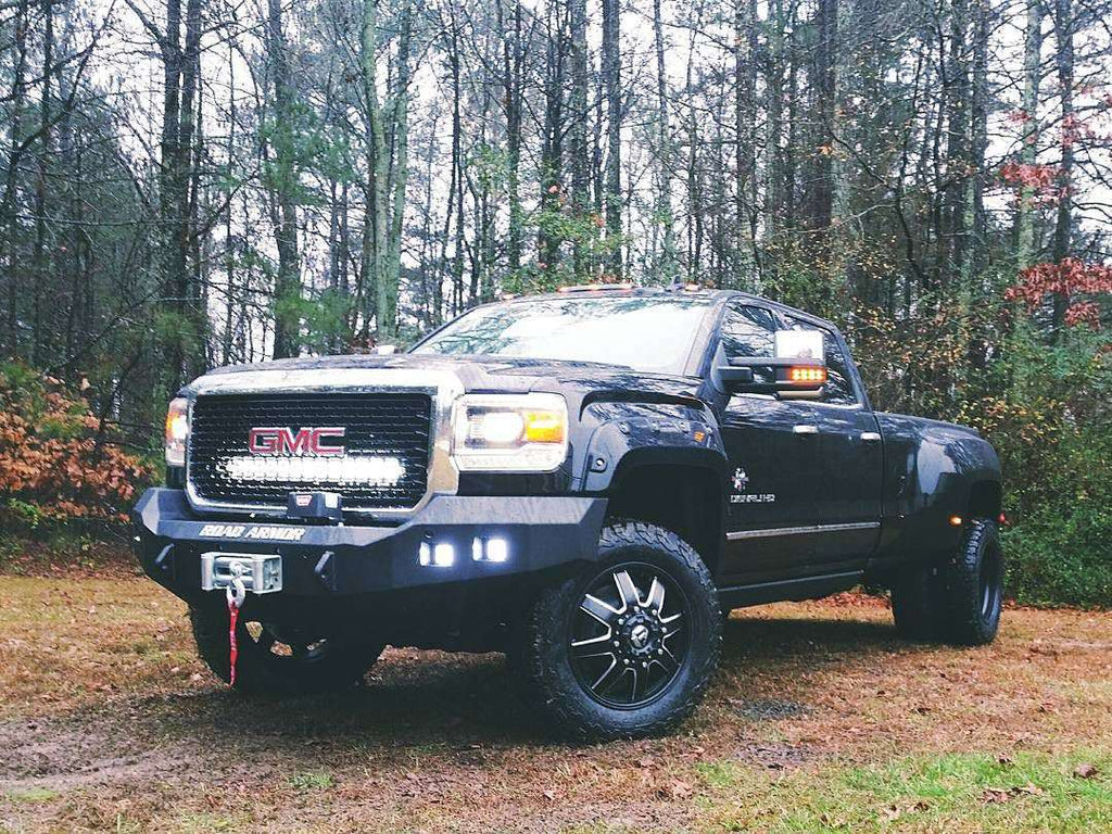 2015-2019 Gmc 2500 Stealth Front Winch Bumper - Texture Black Warn M12000, Smittybilt Xrc
