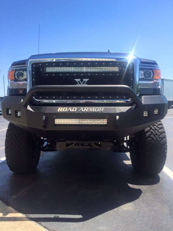 2015-2019 Gmc 2500 Stealth Front Non-Winch Bumper Pre-Runner Guard - Texture Black