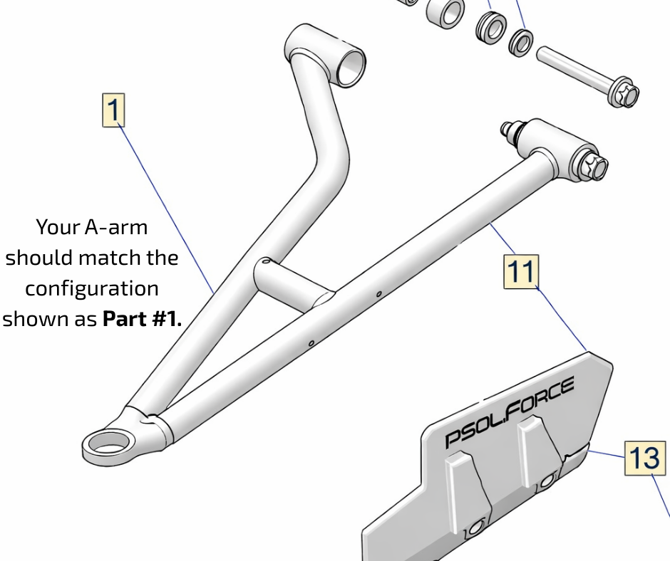 Polaris Ranger 1000 / 1000 XP / 1000 Crew Front A Arm Guards