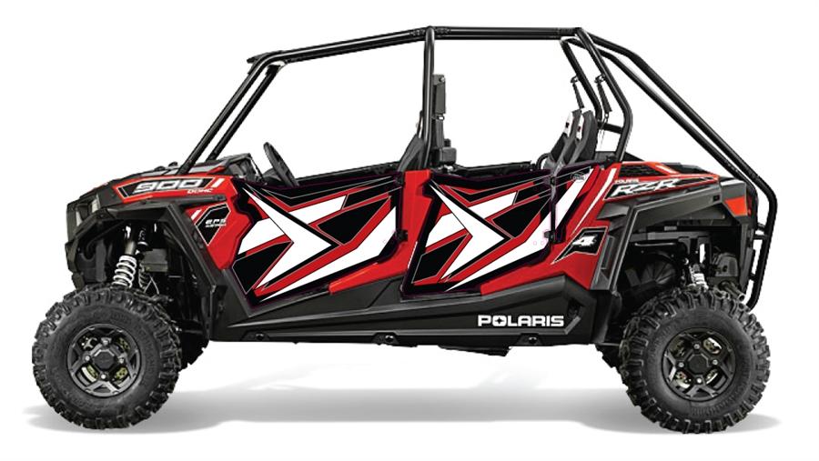 Trail Armor Genx Slide On Four Door Graphics Kit - 2015 Rzr 4 900 Eps Havasu Red Pearl