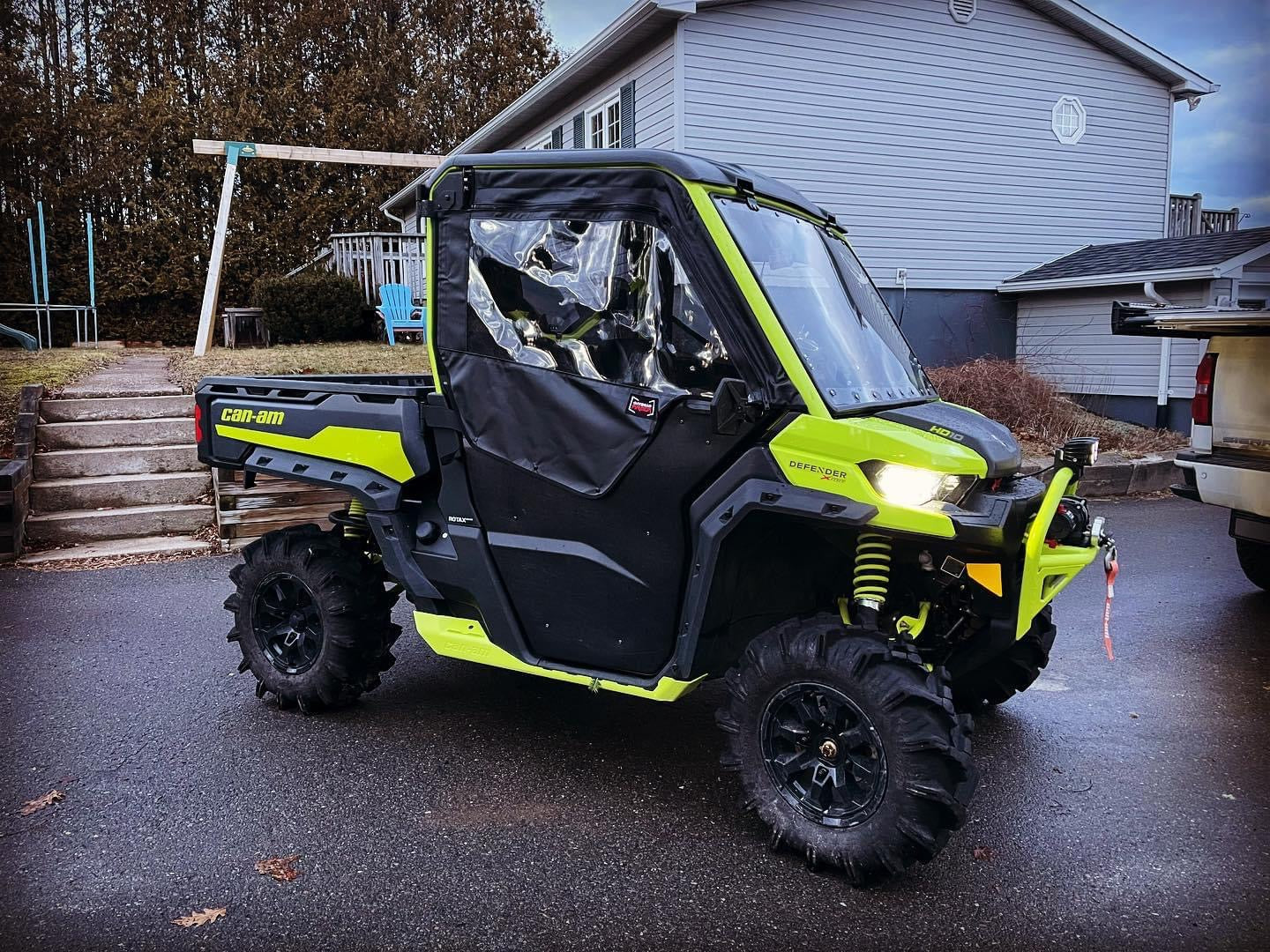 Can-Am Defender Framed Upper Soft Doors For OEM Lower Half Doors