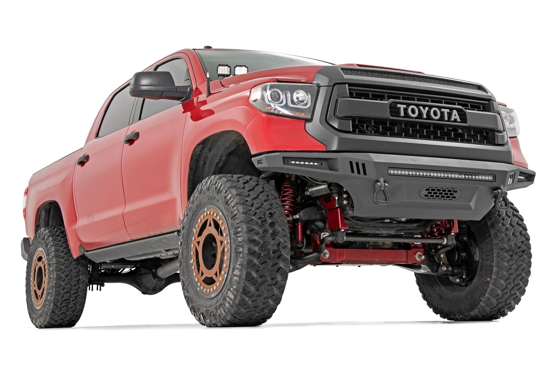 Rough Country LED Light | Ditch Mount | Dual 2" Black Pairs | Spot/Flood | Toyota Tundra (14-21)