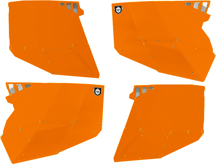 Pro Armor Stealth Door Alluminum Skins Orange 2014-21 Polaris Rzr Xp 4 1000/Turbo
