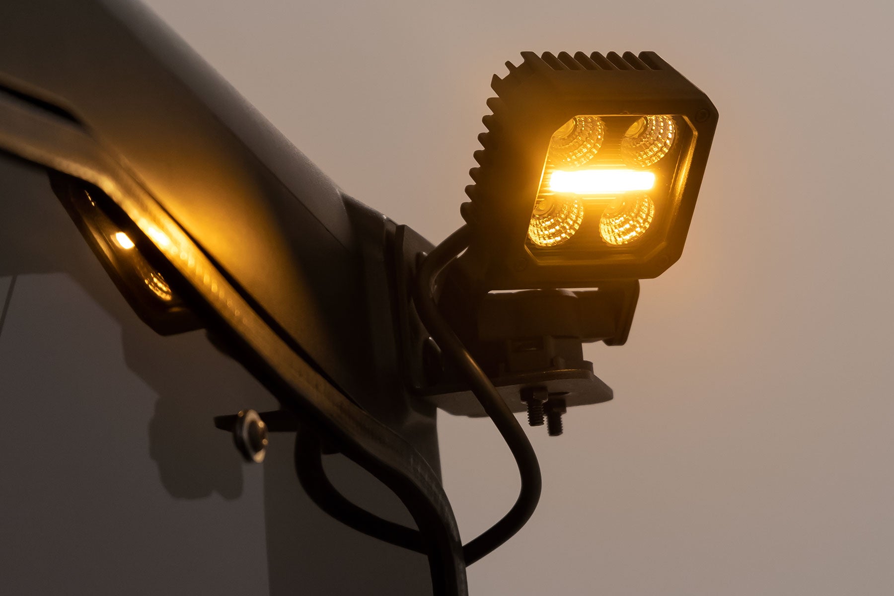 Rough Country LED Light Pair | 2 Inch Square | Flood | Swivel Mount