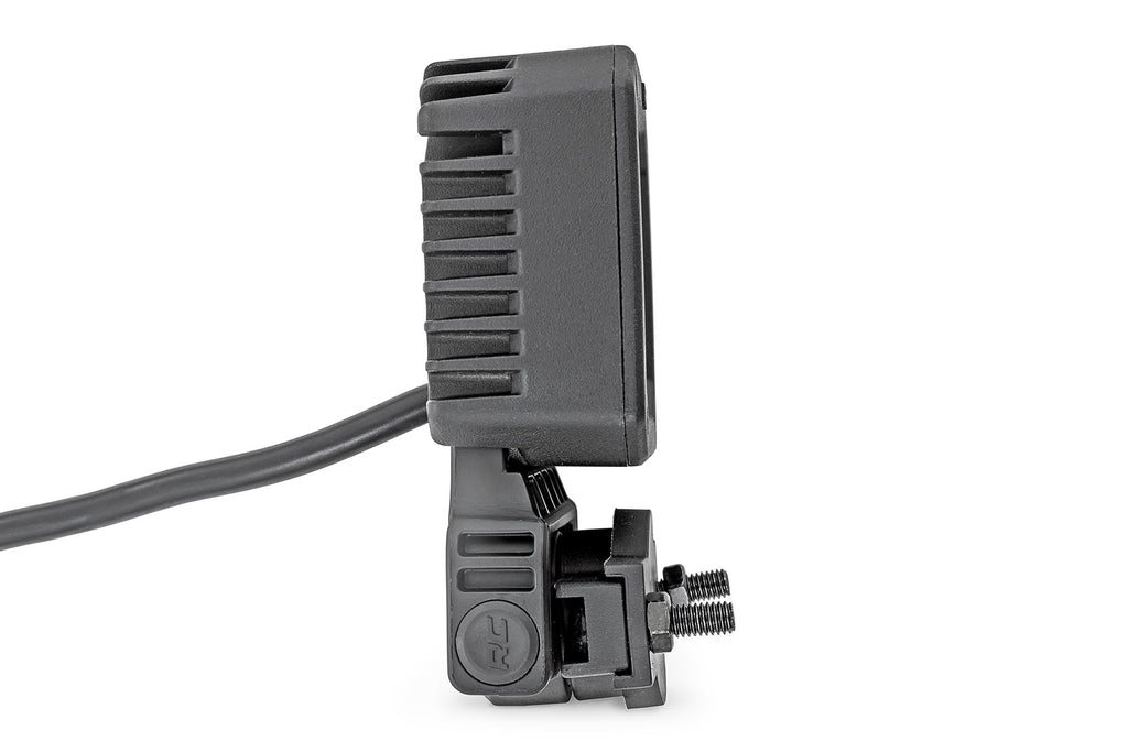 Rough Country LED Light Pair | 2 Inch Square | Flood | Swivel Mount