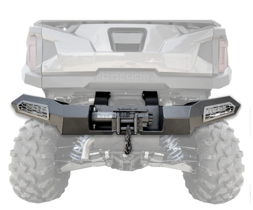 2016+ Polaris General Winch-Ready Rear Bumper (w/ Lights, Black)